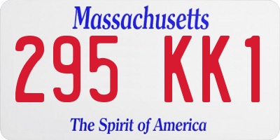 MA license plate 295KK1