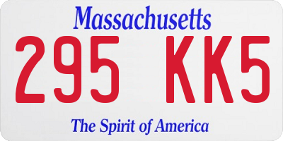 MA license plate 295KK5