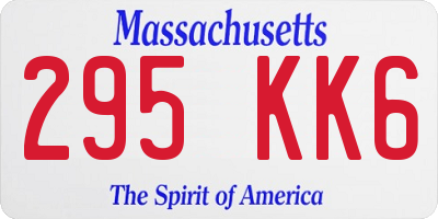 MA license plate 295KK6