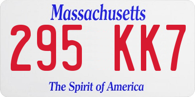 MA license plate 295KK7