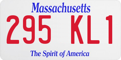MA license plate 295KL1