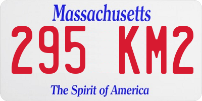 MA license plate 295KM2