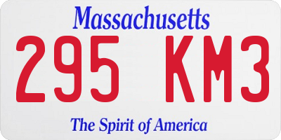MA license plate 295KM3