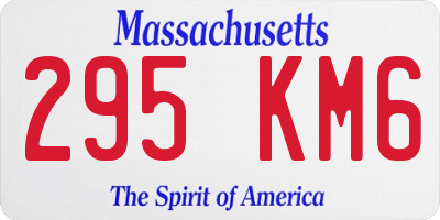MA license plate 295KM6