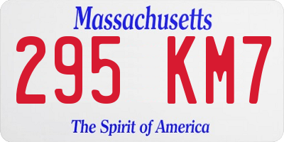 MA license plate 295KM7