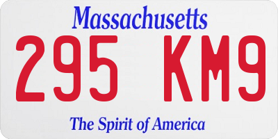 MA license plate 295KM9