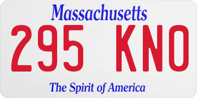 MA license plate 295KN0