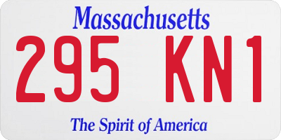 MA license plate 295KN1