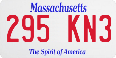 MA license plate 295KN3