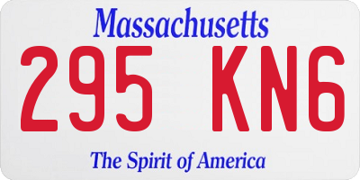 MA license plate 295KN6