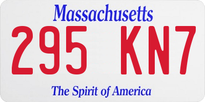 MA license plate 295KN7