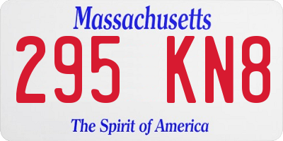 MA license plate 295KN8