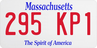 MA license plate 295KP1