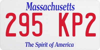MA license plate 295KP2