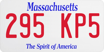 MA license plate 295KP5