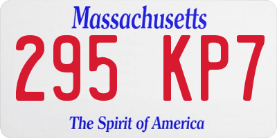 MA license plate 295KP7