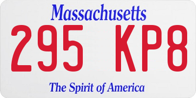 MA license plate 295KP8