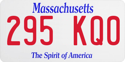 MA license plate 295KQ0