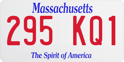 MA license plate 295KQ1