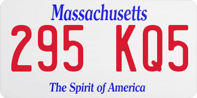 MA license plate 295KQ5