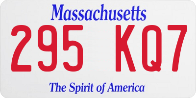 MA license plate 295KQ7