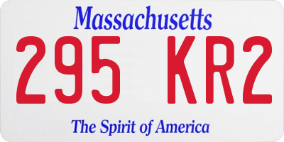 MA license plate 295KR2