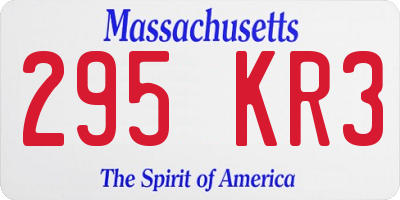 MA license plate 295KR3