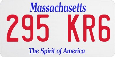 MA license plate 295KR6