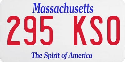 MA license plate 295KS0