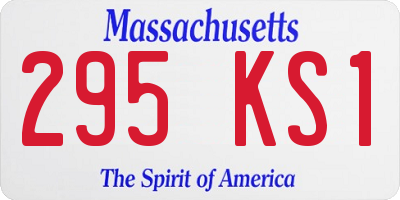 MA license plate 295KS1