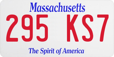 MA license plate 295KS7