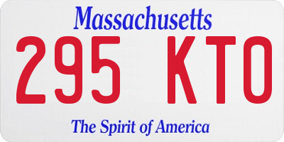MA license plate 295KT0