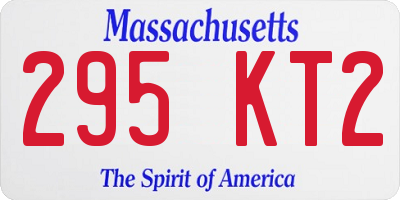MA license plate 295KT2