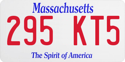 MA license plate 295KT5