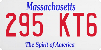 MA license plate 295KT6