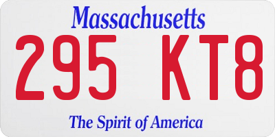 MA license plate 295KT8