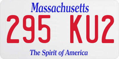 MA license plate 295KU2