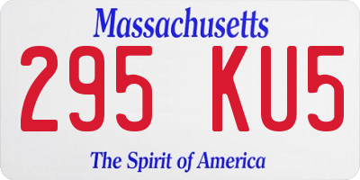 MA license plate 295KU5