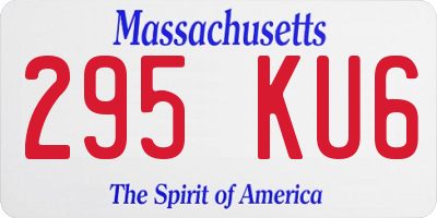 MA license plate 295KU6