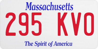 MA license plate 295KV0