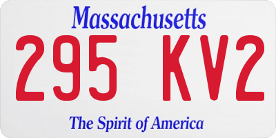 MA license plate 295KV2
