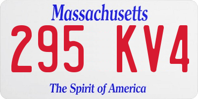 MA license plate 295KV4