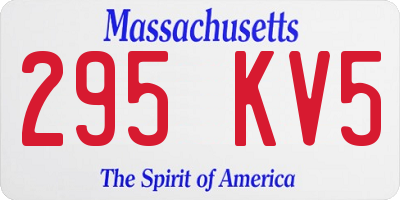 MA license plate 295KV5