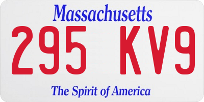 MA license plate 295KV9