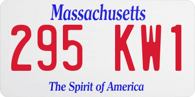 MA license plate 295KW1