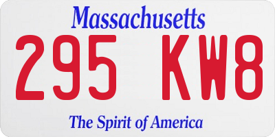 MA license plate 295KW8
