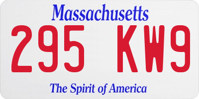 MA license plate 295KW9