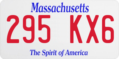 MA license plate 295KX6