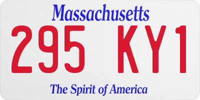 MA license plate 295KY1