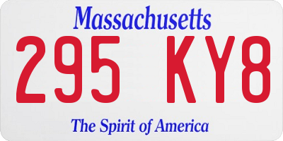MA license plate 295KY8